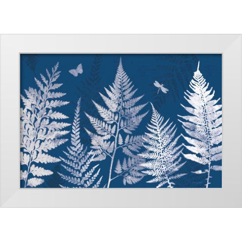 True Blue I White Modern Wood Framed Art Print by Pertiet, Katie