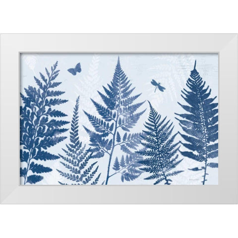 True Blue II White Modern Wood Framed Art Print by Pertiet, Katie