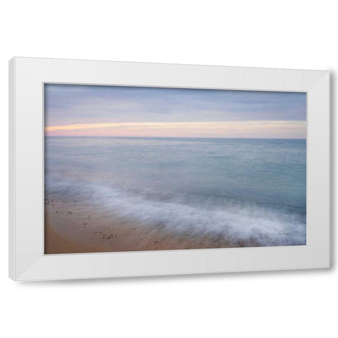 Lake Superior Sky V White Modern Wood Framed Art Print by Majchrowicz, Alan