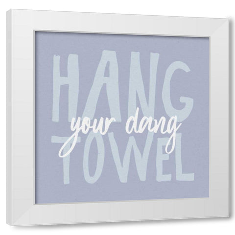 Bathroom Advice II White Modern Wood Framed Art Print by Wild Apple Portfolio