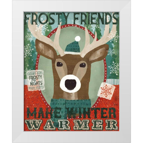 Holiday Likeness III White Modern Wood Framed Art Print by Charron, Veronique