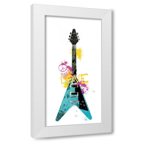 Garage Band III Graffiti White Modern Wood Framed Art Print by Schick, Mike