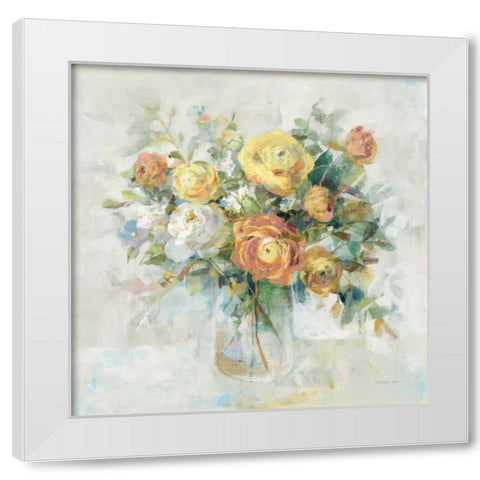 Natural Blooming Splendor I White Modern Wood Framed Art Print by Nai, Danhui