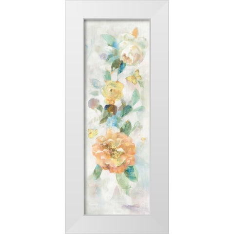 Natural Blooming Splendor IV White Modern Wood Framed Art Print by Nai, Danhui