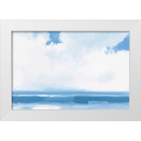 Oceanview White Modern Wood Framed Art Print by Wiens, James