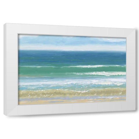 Shoreline White Modern Wood Framed Art Print by Wiens, James