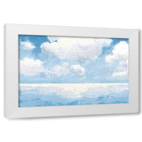 Sparkling Sea White Modern Wood Framed Art Print by Wiens, James