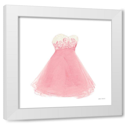 Pink Dress Fitting White Modern Wood Framed Art Print by Fabiano, Marco