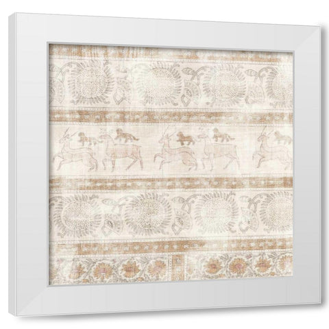 Animal Textile II White Modern Wood Framed Art Print by Wild Apple Portfolio