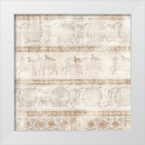 Animal Textile II White Modern Wood Framed Art Print by Wild Apple Portfolio