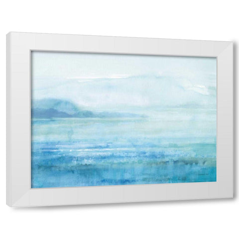 Sea Sparkle II White Modern Wood Framed Art Print by Nai, Danhui