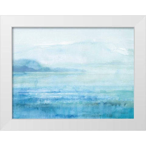 Sea Sparkle II White Modern Wood Framed Art Print by Nai, Danhui