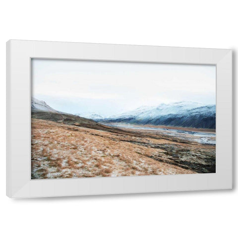 Iceland Hills II White Modern Wood Framed Art Print by Marshall, Laura