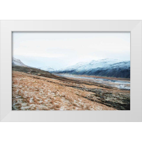 Iceland Hills II White Modern Wood Framed Art Print by Marshall, Laura