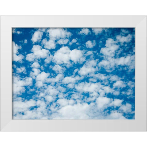 Powder Puff Skies White Modern Wood Framed Art Print by Goldstein, Ed