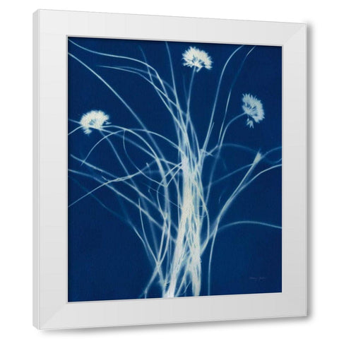 Enchanted Cyanotype II White Modern Wood Framed Art Print by Green, Nancy