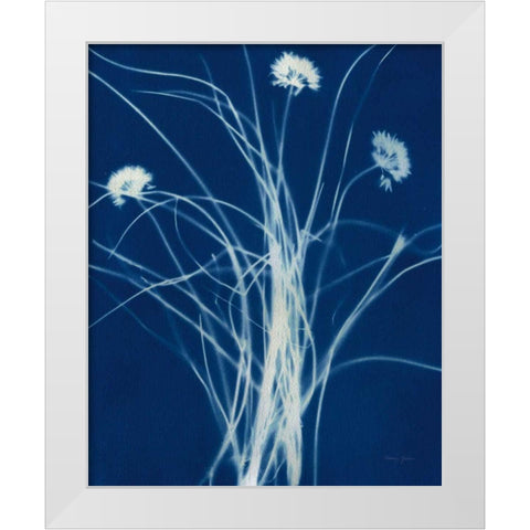 Enchanted Cyanotype II White Modern Wood Framed Art Print by Green, Nancy