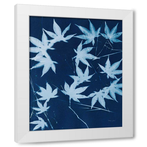 Enchanted Cyanotype V White Modern Wood Framed Art Print by Green, Nancy