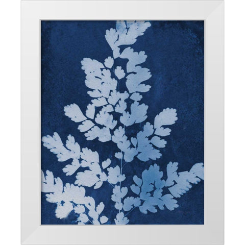 Enchanted Cyanotype VII White Modern Wood Framed Art Print by Green, Nancy