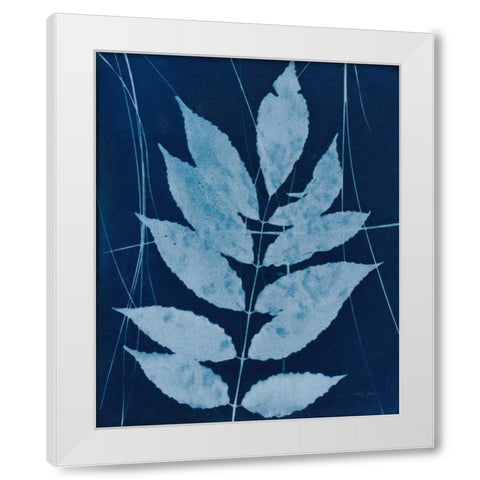 Enchanted Cyanotype IX White Modern Wood Framed Art Print by Green, Nancy