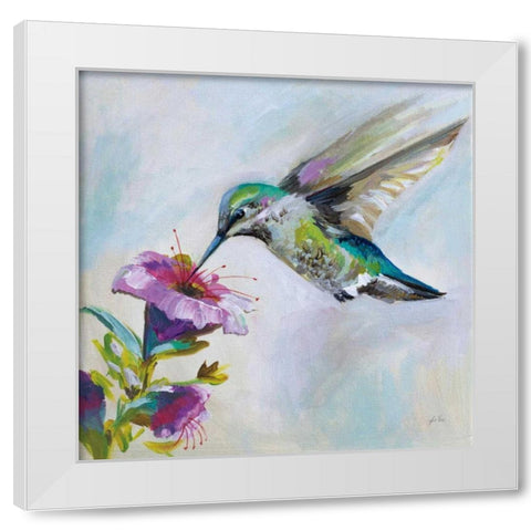 Hummingbird II White Modern Wood Framed Art Print by Vertentes, Jeanette