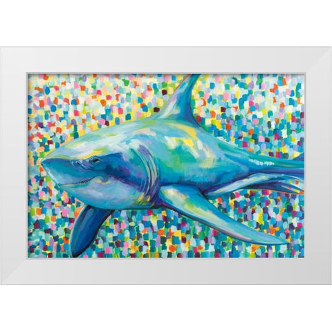 Chatham Shark White Modern Wood Framed Art Print by Vertentes, Jeanette