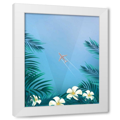 Miami No Words White Modern Wood Framed Art Print by Escalante, Omar