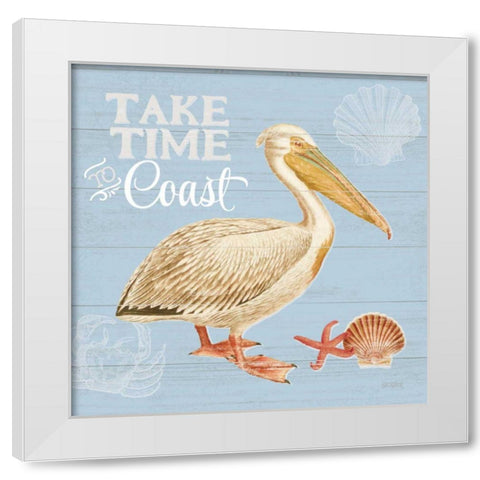 Bayside I Blue White Modern Wood Framed Art Print by Pertiet, Katie