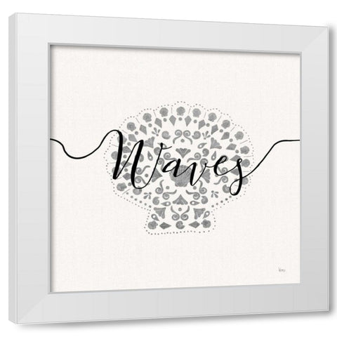 Sea Charms III Silver White Modern Wood Framed Art Print by Charron, Veronique