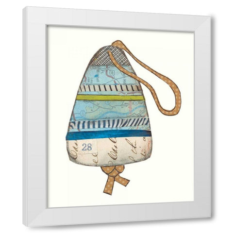 Lobster Buoys II White Modern Wood Framed Art Print by Prahl, Courtney