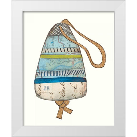 Lobster Buoys II White Modern Wood Framed Art Print by Prahl, Courtney