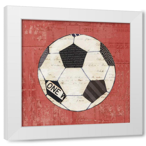 Play Ball III Red White Modern Wood Framed Art Print by Prahl, Courtney