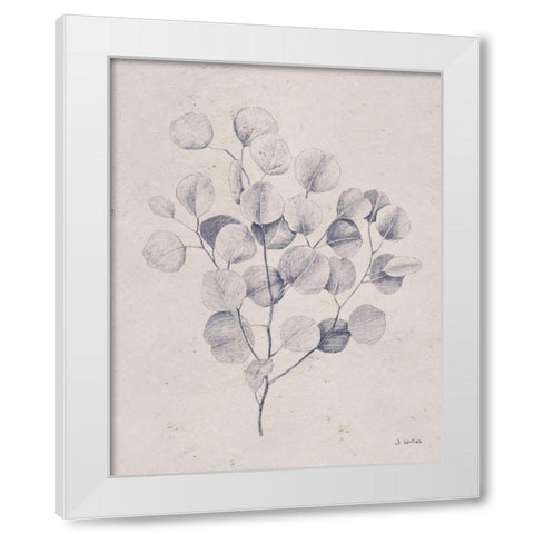 Soft Summer Sketches II Navy White Modern Wood Framed Art Print by Wiens, James