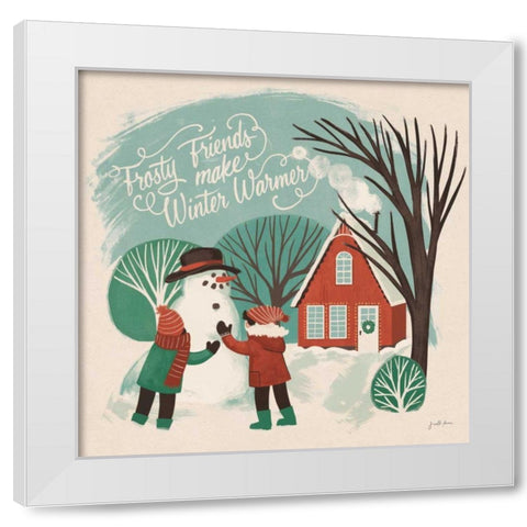 Winter Bliss III White Modern Wood Framed Art Print by Penner, Janelle