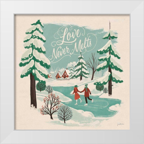 Winter Bliss V White Modern Wood Framed Art Print by Penner, Janelle