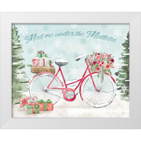 Holiday Ride II White Modern Wood Framed Art Print by June, Dina