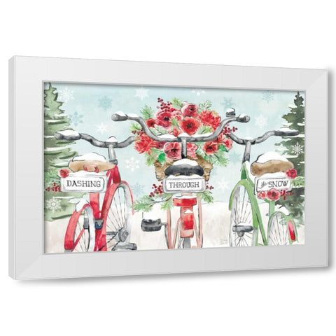 Holiday Ride IV White Modern Wood Framed Art Print by June, Dina