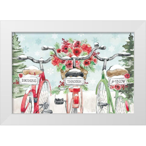 Holiday Ride IV White Modern Wood Framed Art Print by June, Dina