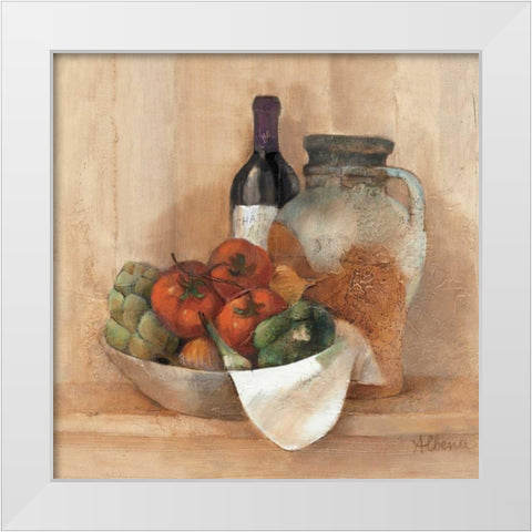 Tuscan Table III - WAG White Modern Wood Framed Art Print by Hristova, Albena
