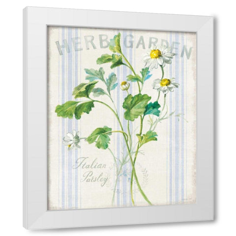 Floursack Herbs II White Modern Wood Framed Art Print by Nai, Danhui