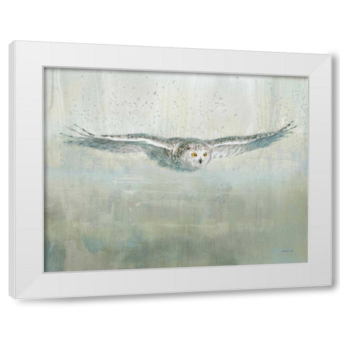 Soaring Neutral White Modern Wood Framed Art Print by Nai, Danhui