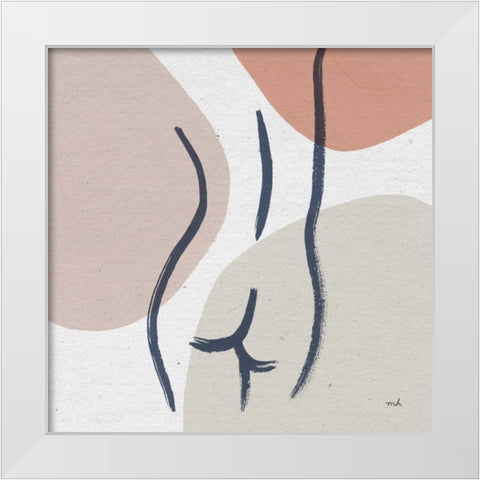 Line Figures II White Modern Wood Framed Art Print by Hershey, Moira