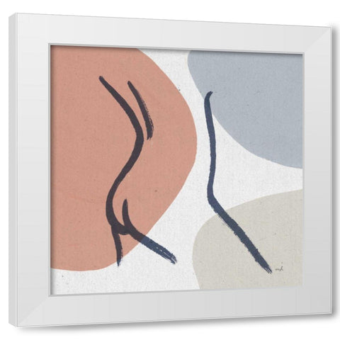 Line Figures III White Modern Wood Framed Art Print by Hershey, Moira