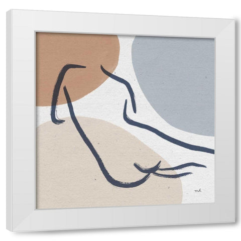 Line Figures IV White Modern Wood Framed Art Print by Hershey, Moira