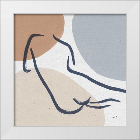 Line Figures IV White Modern Wood Framed Art Print by Hershey, Moira