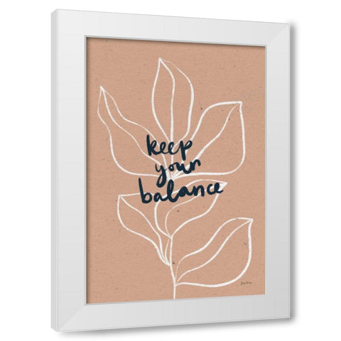 Balance I White Modern Wood Framed Art Print by Thorns, Becky