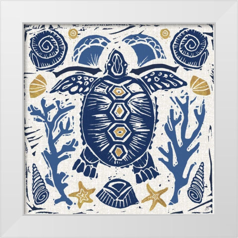 Primitive Sea III White Modern Wood Framed Art Print by Brissonnet, Daphne