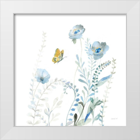 Blues of Summer VI White Modern Wood Framed Art Print by Nai, Danhui