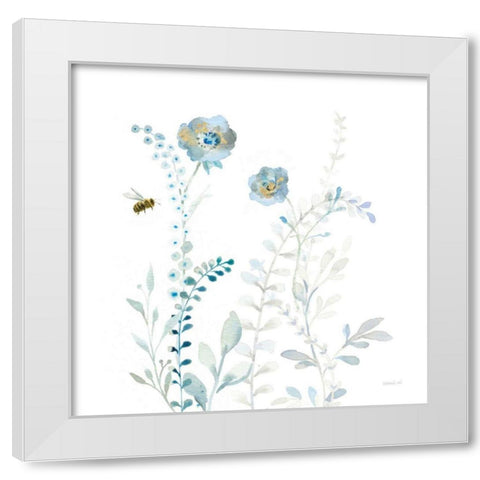 Blues of Summer IX White Modern Wood Framed Art Print by Nai, Danhui