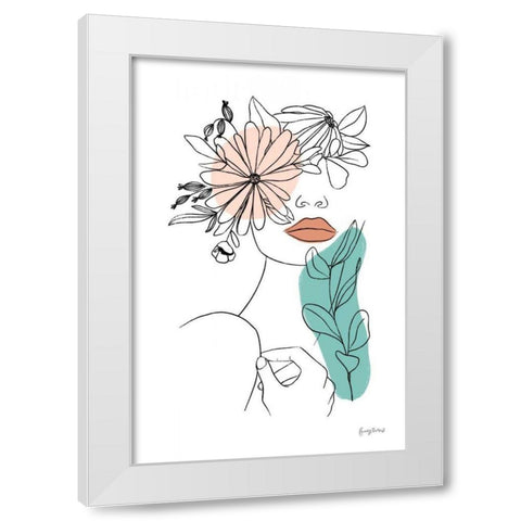 Rooted I White Modern Wood Framed Art Print by Thorns, Becky